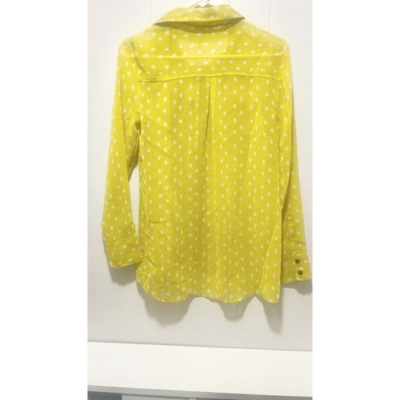 Mudd Sheer Button Shirt Womens Medium Polka Dot Size M - Picture 6 of 6